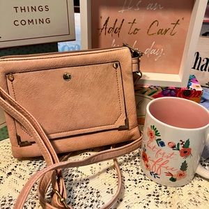 Small pink crossbody purse